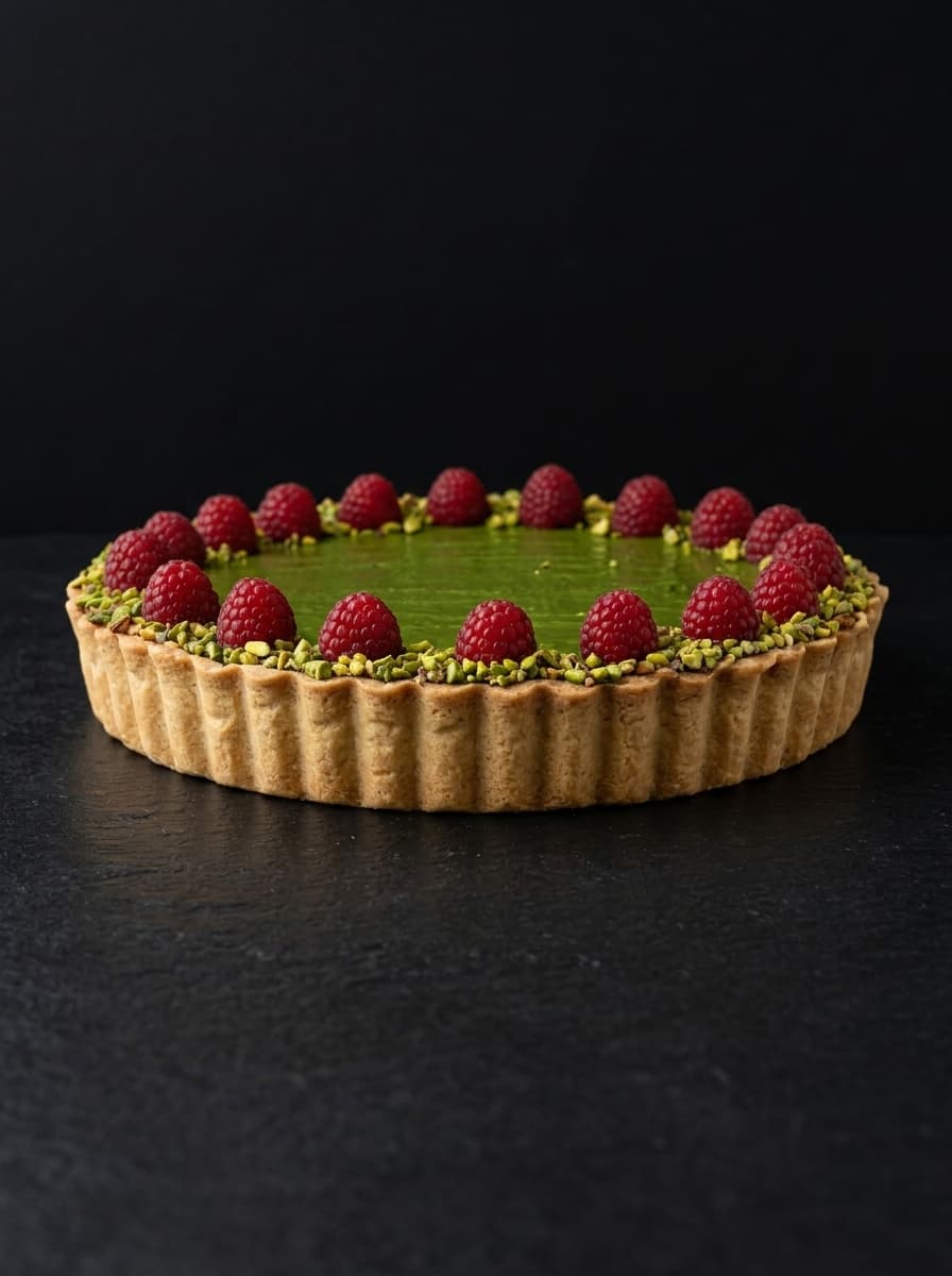 Raspberry and Pistachio Tart