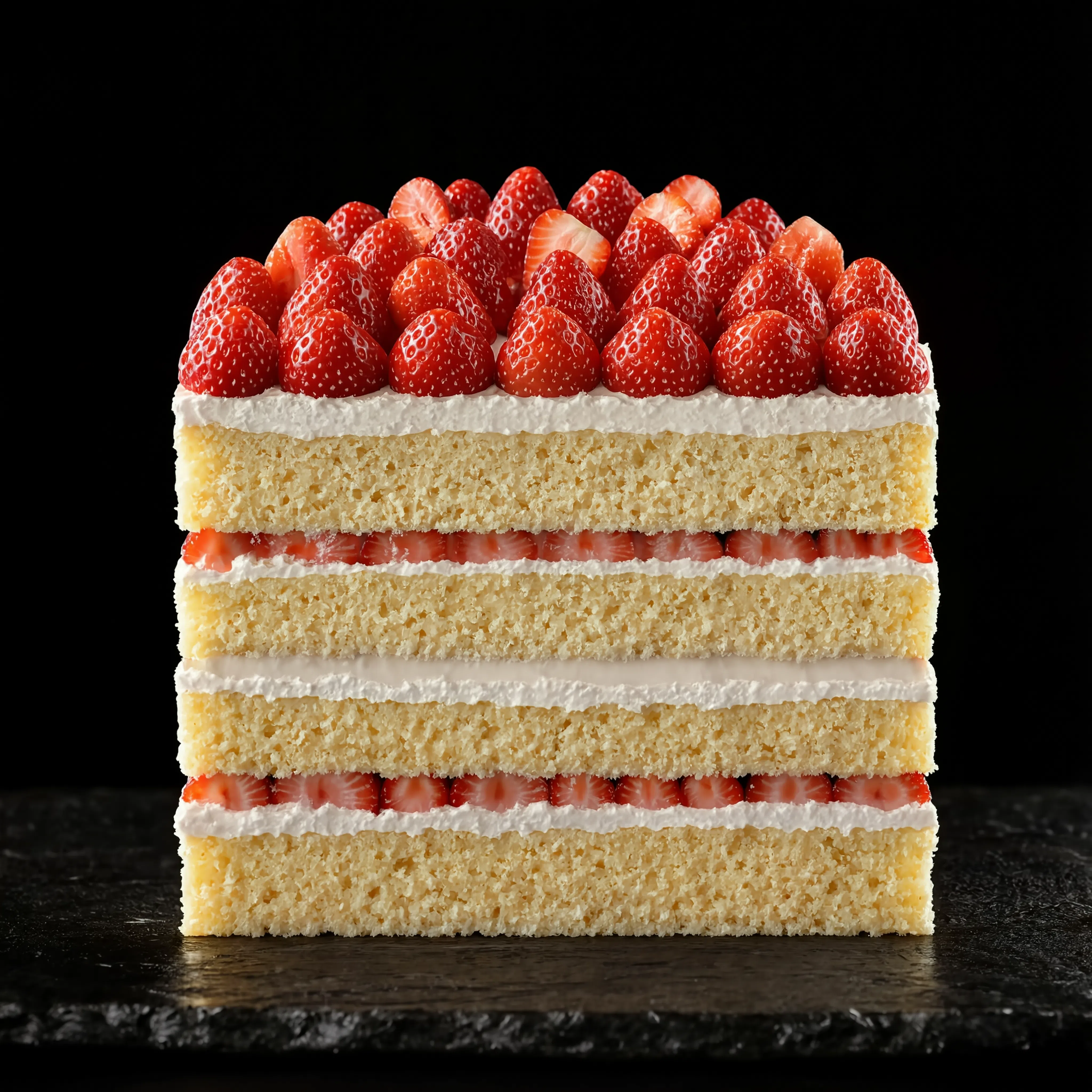 Coconut Cake with Strawberries