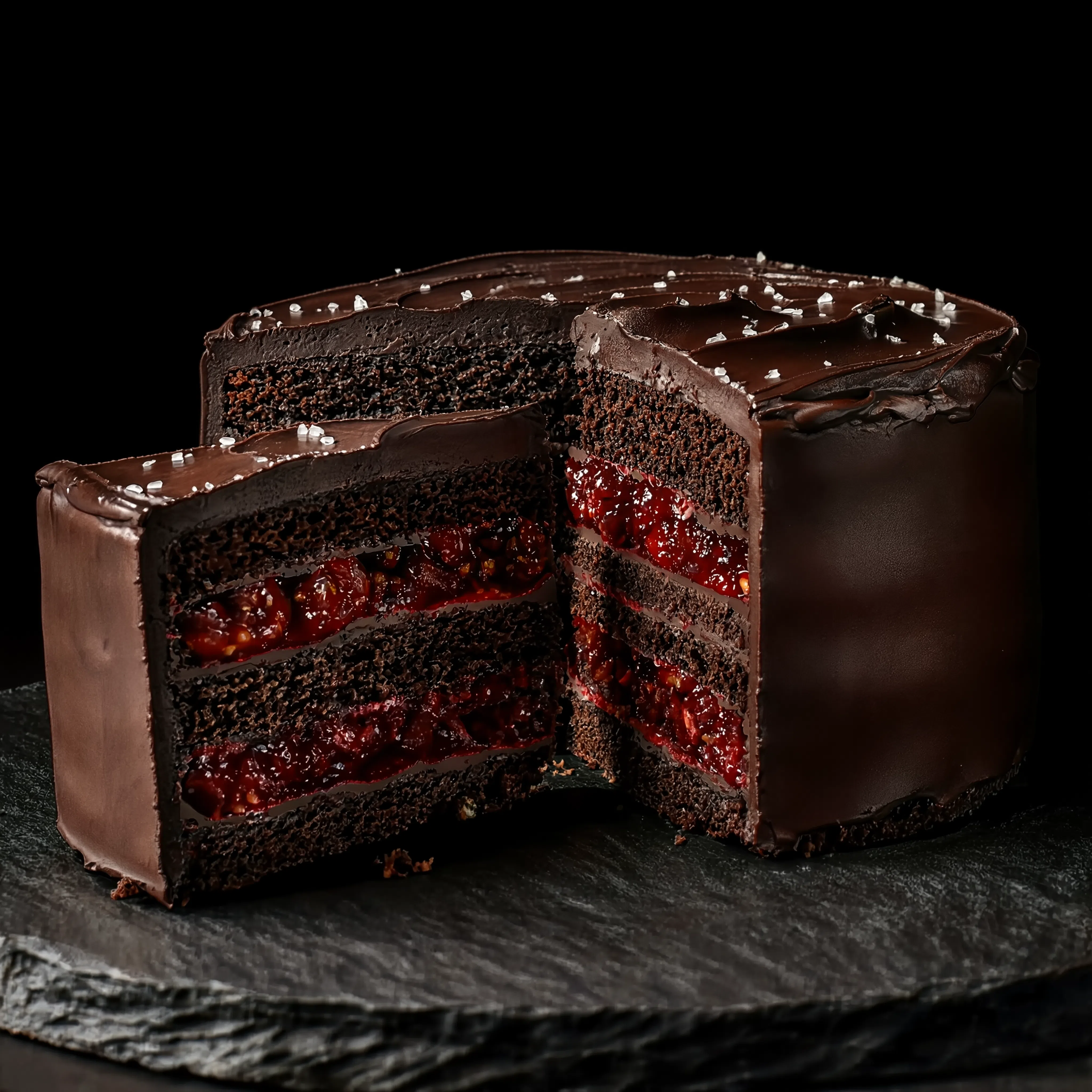 Chocolate Cake with Raspberries