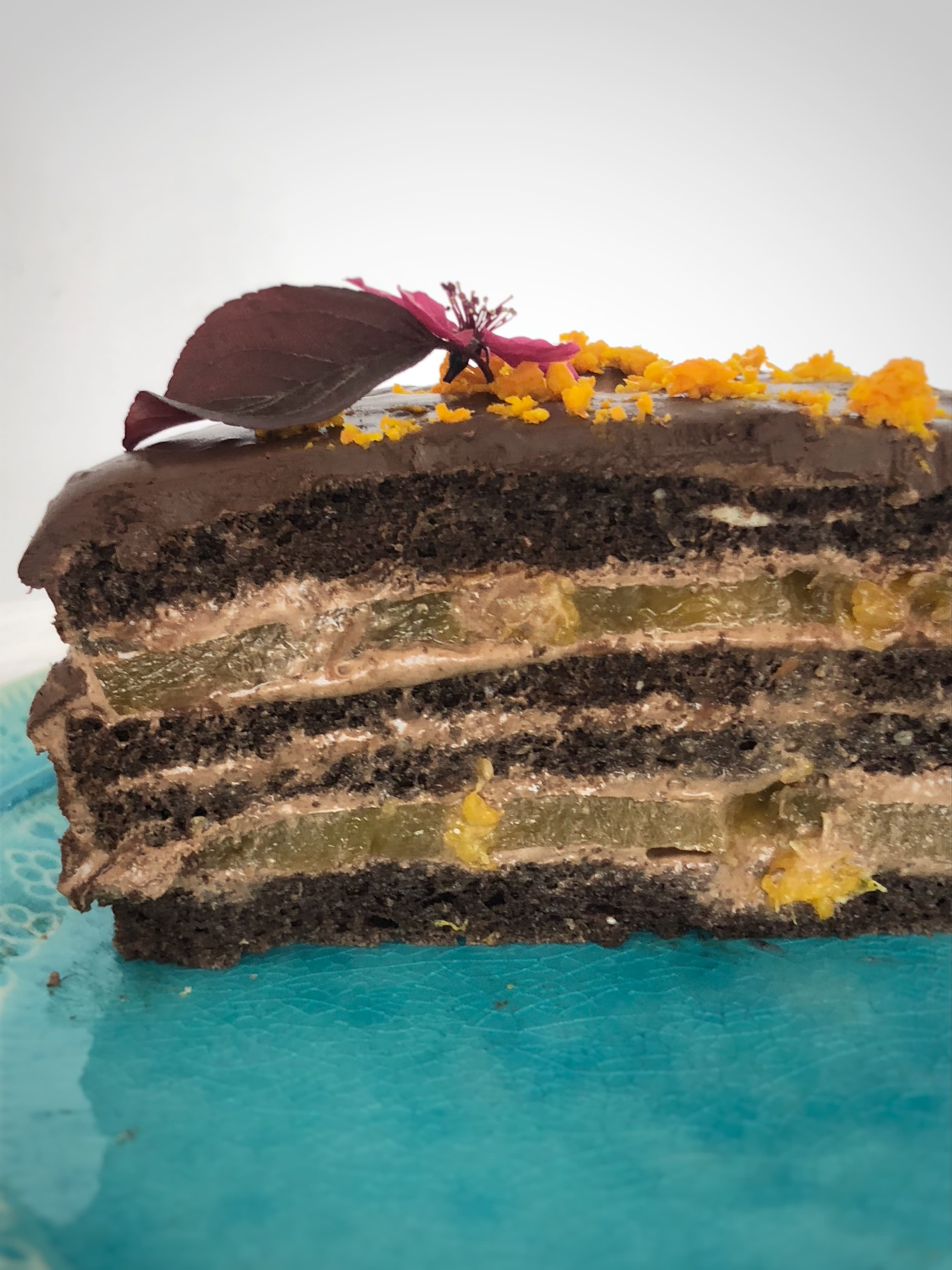 Tropical with chocolate–orange flavor