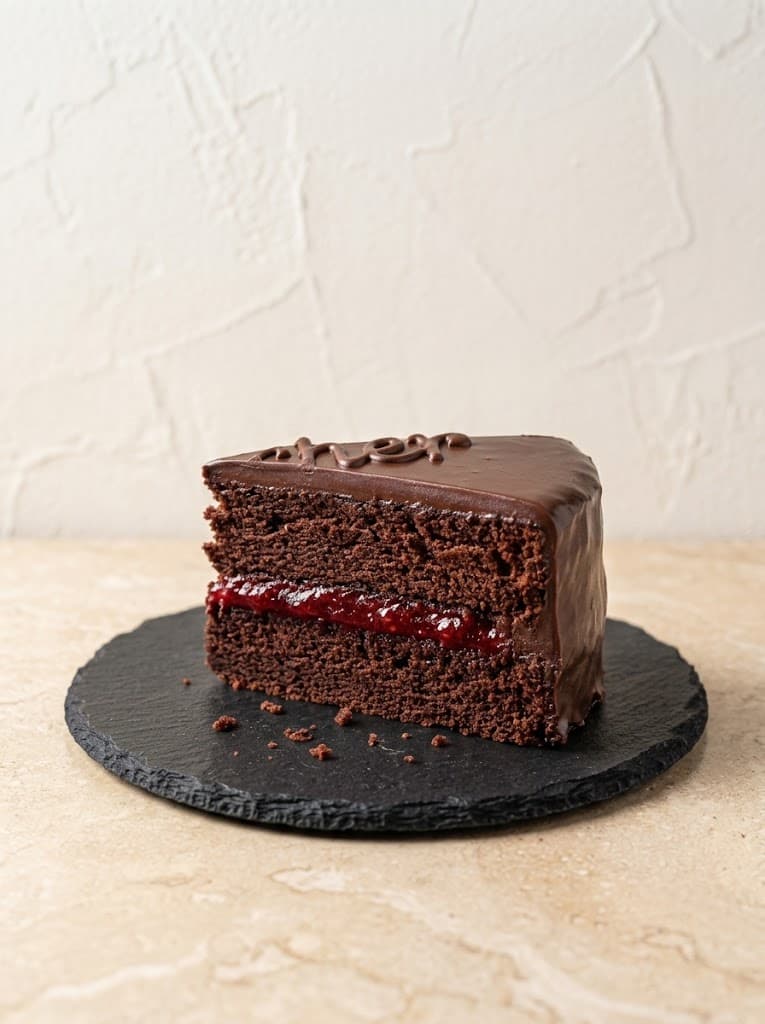 Sacher Cake with Strawberry Jam