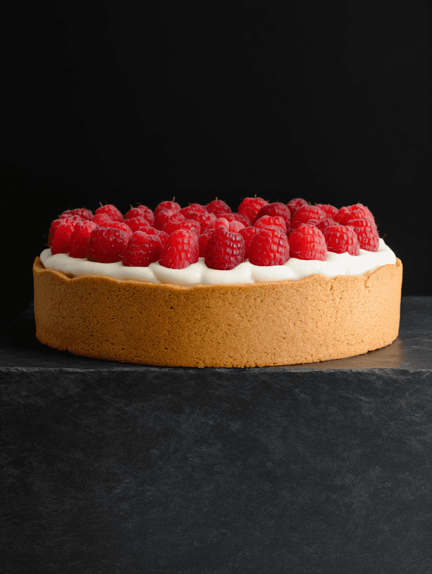 Raspberries tart