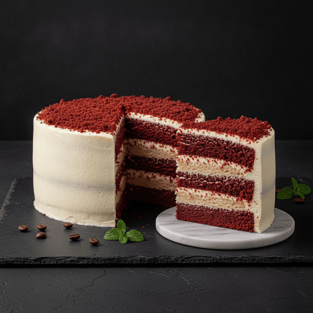 Red Velvet with Latte Mousse