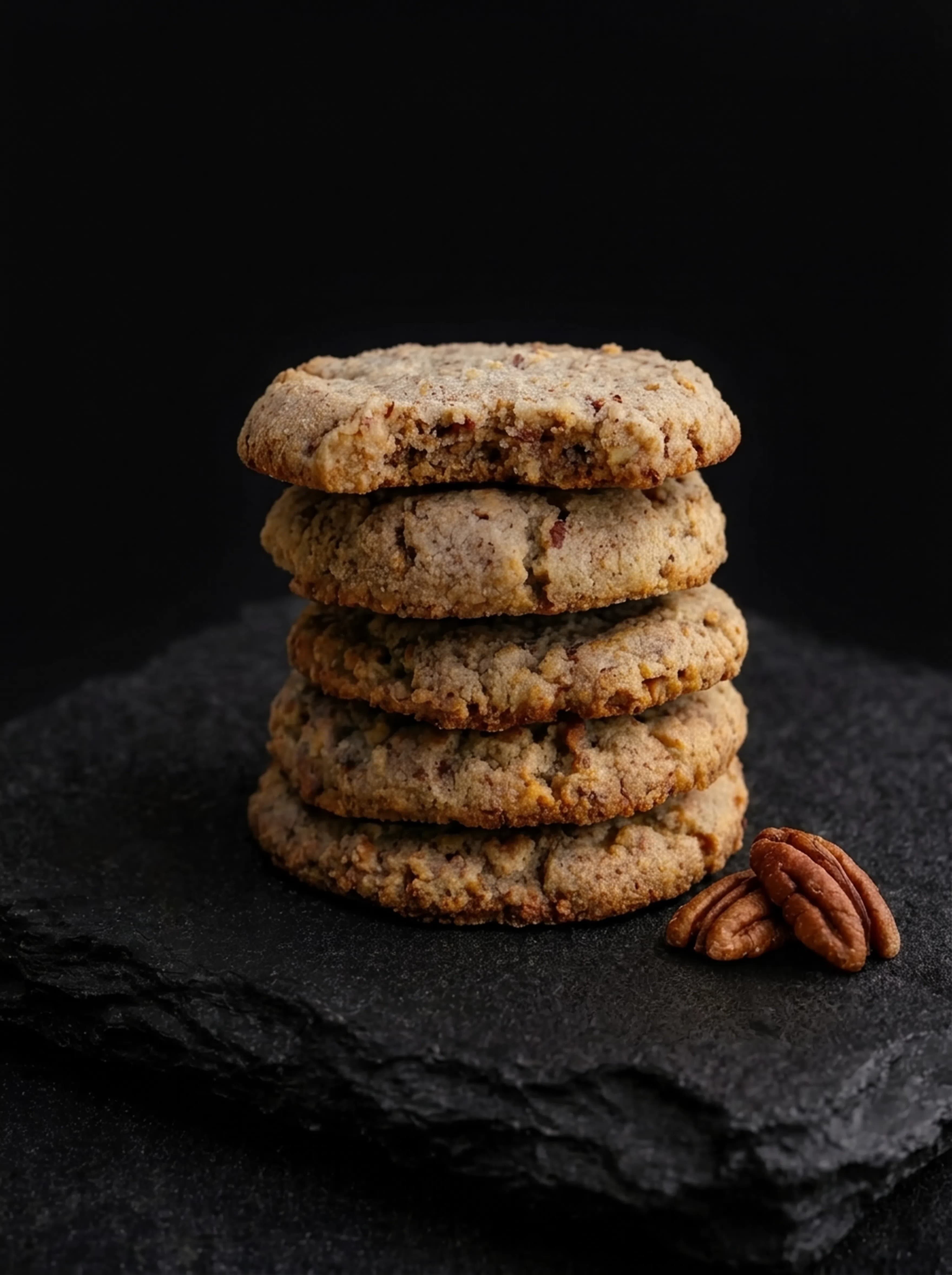 Crispy Pecan Shortbread Cookies
