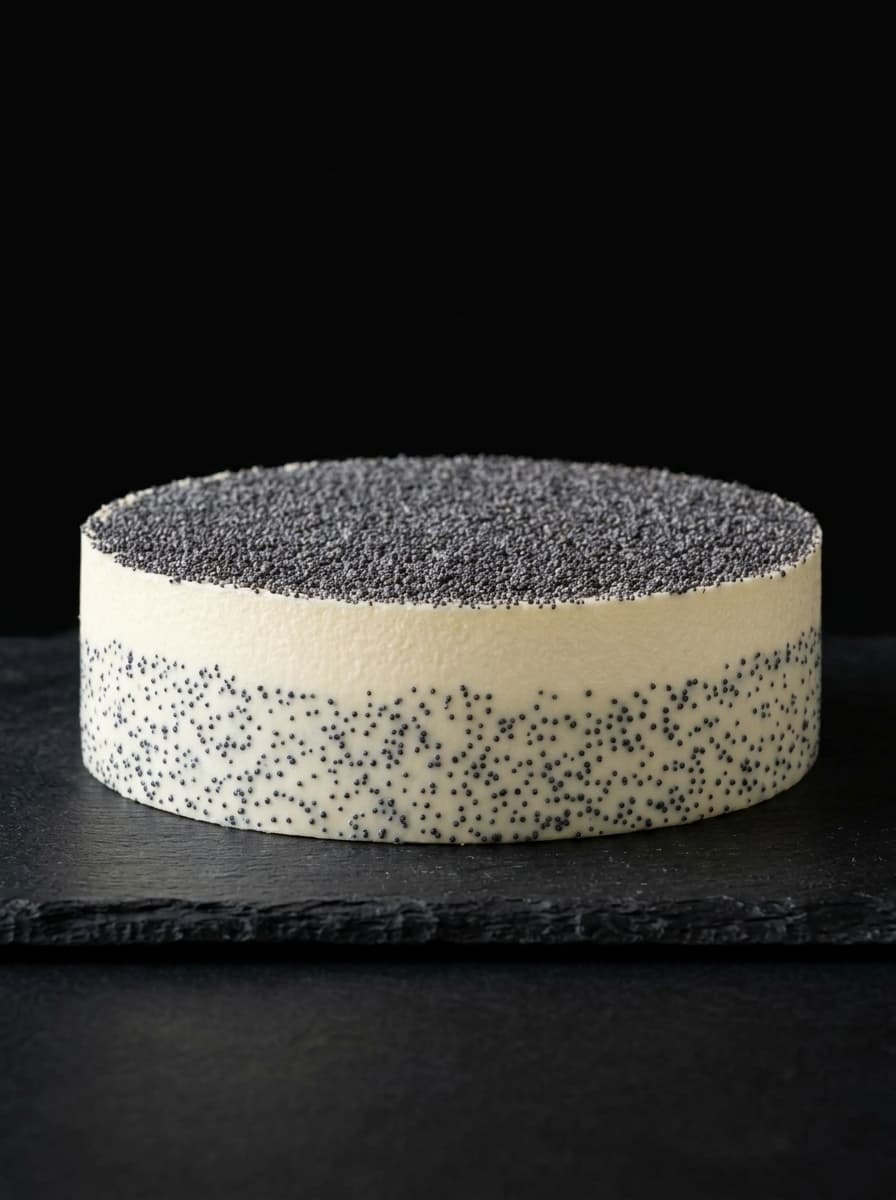 Cheesecake with cottage cheese and poppy seeds